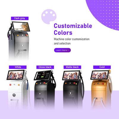 Tüm Cilt Tipleri için Gelişmiş Lazer Saç Kaldırma Makinesi Çok Dilli Arayüz 755 808 940 1064nm Dalga Uzunluğu