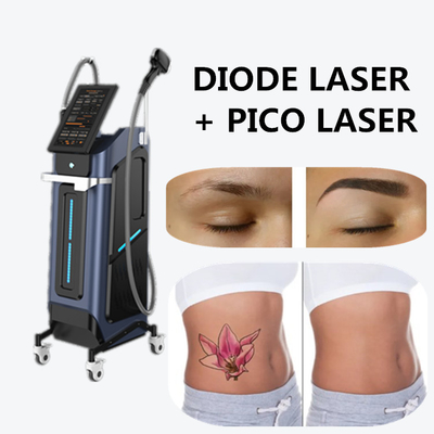Diyot lazer saç çıkarma cilt gençleştirme güzellik makinesi Pico lazer 2 in 1