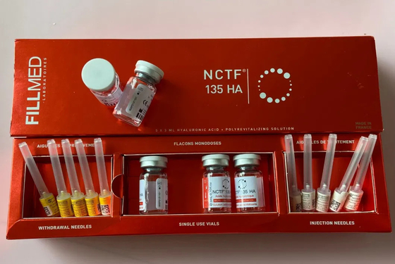 Dolgun Nctf 135ha Mesoterapi Enjekte edilebilir Deri Güçlendirici Yaşı Dönüştürme Enerjizatör Filorga Anti-Aging Kırışıklık Kaldırma