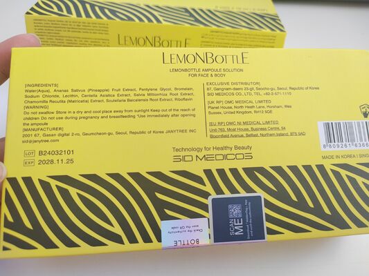 Lemon Bottle Lipolysis Çözeltisi Yüz ve Vücut Göbek İncelmesi İçin Gelişmiş Yağ Çözücü Enjeksiyon, Premium Lipolitik Serum Güvenli Hızlı Kilo Kaybı Tedavisi