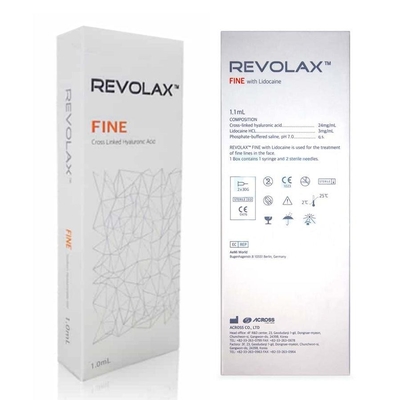 İnce Kırışıklıklar İçin 24 Mg/Ml 1.1ml Revolax Hyaluronik Asit Dermal Dolgu