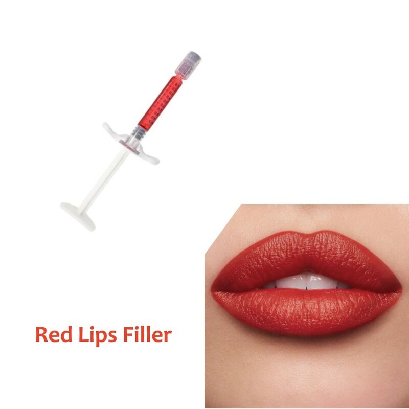 Özelleştirme 1ml 24mg/Ml Kırmızı Dudak Dolgusu Enjeksiyonu Dudak dolguları