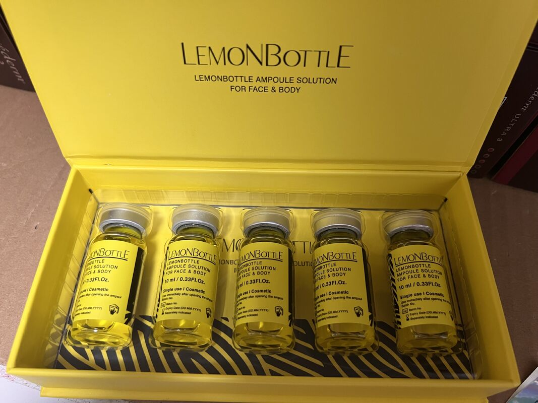 Şişe başına 10 ml yağ çözücü limon şişesi Lipolitik çözeltisi