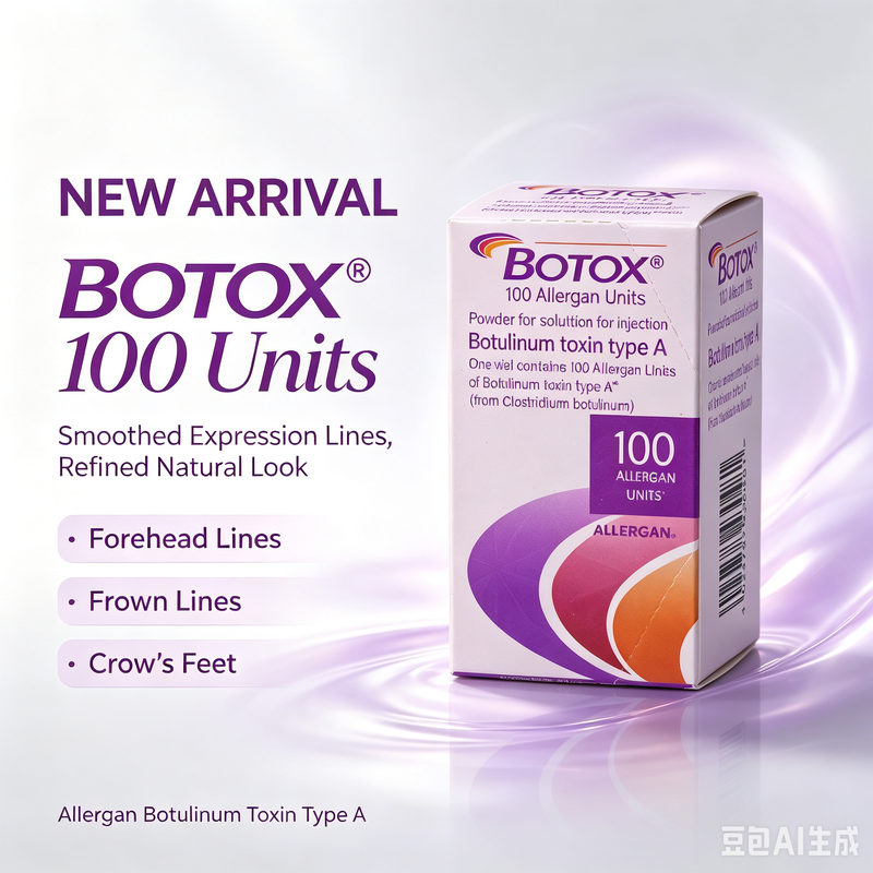 BOTOX 100 ünite Kırışıklık Karşıtı Enjeksiyon Yüz Estetik Tedavisi Allergan Botulinum Toksini Tip A